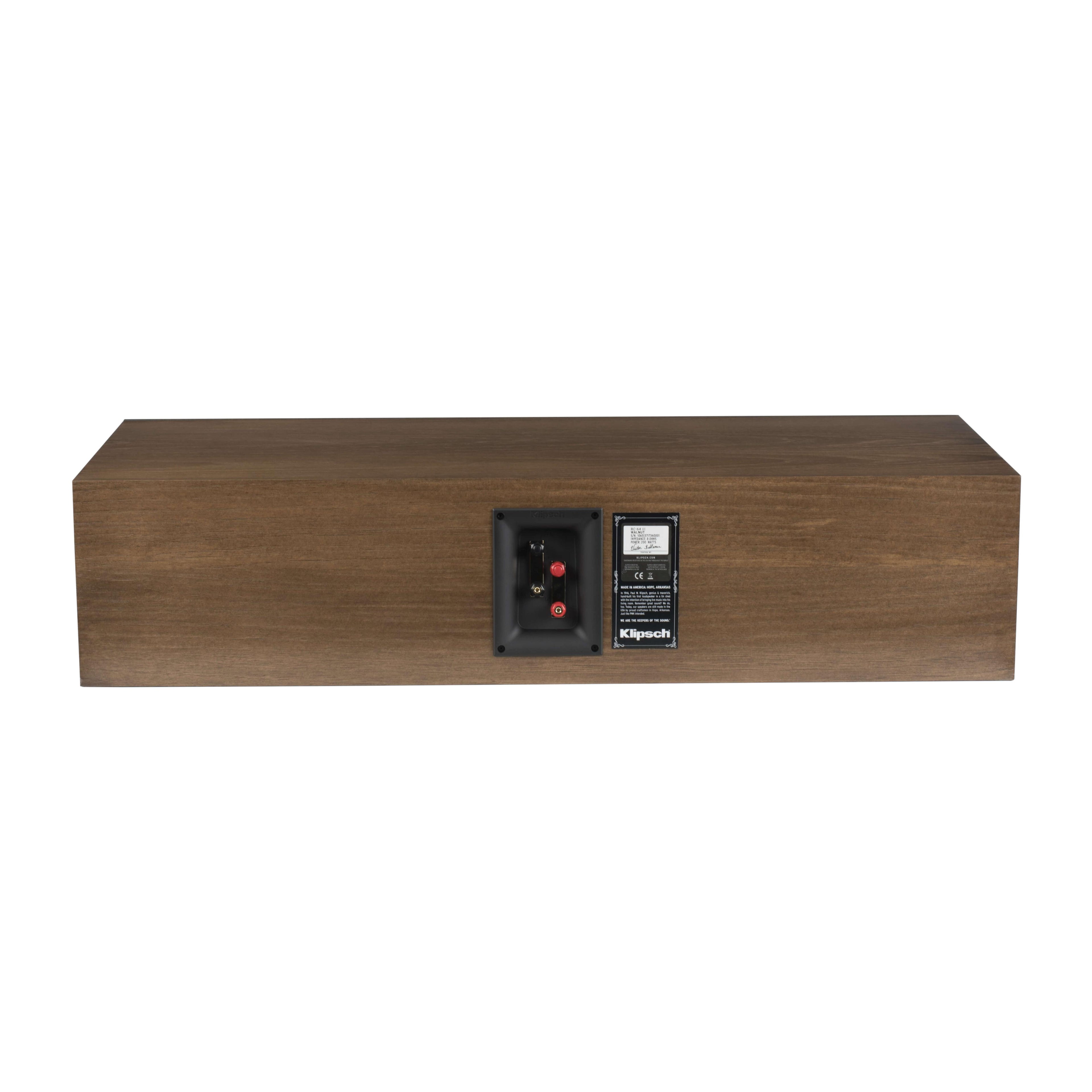 Klipsch RC-64 III Centre Channel Speaker - Walnut