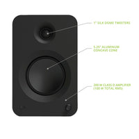 Kanto REN 200W Powered Bookshelf Speakers with HDMI ARC (Matte Black)