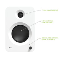 Kanto REN 200W Powered Bookshelf Speakers with HDMI ARC (Matte White)