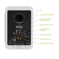 Kanto REN 200W Powered Bookshelf Speakers with HDMI ARC (Matte White)