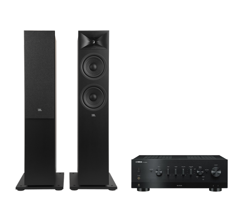 Yamaha R-N1000A Hi-Fi Network Receiver Amplifier + JBL Stage 280F Floor Standing Speakers Package and 5 metres Classic 79 Strand