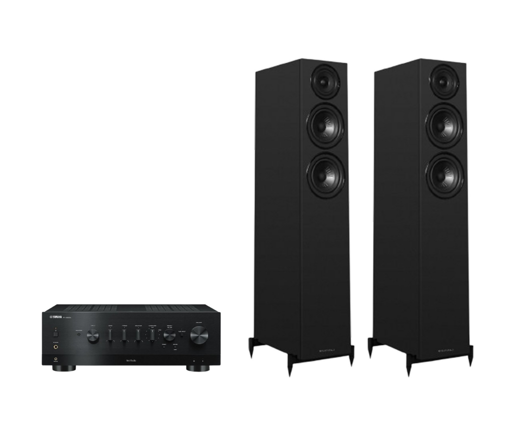 Yamaha R-N1000A Hi-Fi Network Receiver Amplifier + Wharfedale Diamond 12.3i Floor Standing Speakers Package and 5 metres Classic 79 Strand