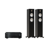 Yamaha R-N1000A High-End Network Receiver Amplifier + Monitor Audio Bronze 300 7G Floor Standing Speakers Package and 5 metres Classic 79 Strand