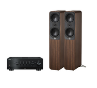 Yamaha R-N1000A Hi-Fi Network Receiver Amplifier + Q Acoustics 5050 Floor Standing Speakers Package and 5 metres Classic 79 Strand
