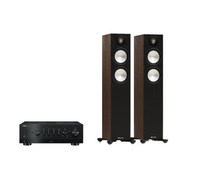 Yamaha R-N1000A High-End Network Receiver Amplifier + Monitor Audio Bronze 300 7G Floor Standing Speakers Package and 5 metres Classic 79 Strand
