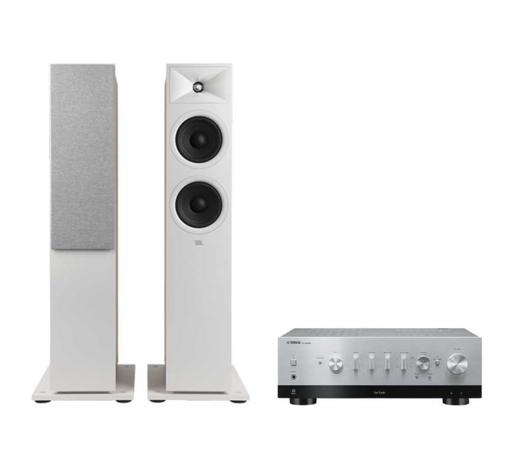 Yamaha R-N1000A Hi-Fi Network Receiver Amplifier + JBL Stage 280F Floor Standing Speakers Package and 5 metres Classic 79 Strand