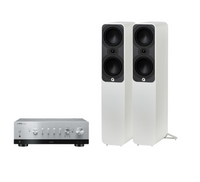 Yamaha R-N1000A Hi-Fi Network Receiver Amplifier + Q Acoustics 5050 Floor Standing Speakers Package and 5 metres Classic 79 Strand