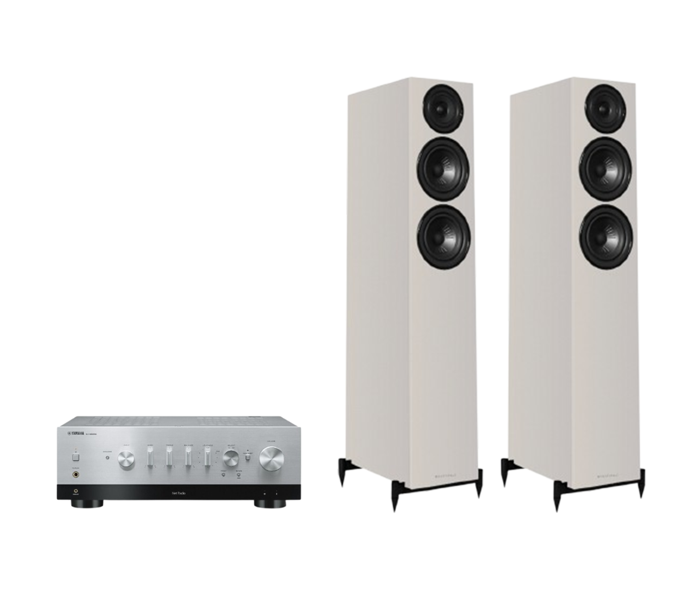 Yamaha R-N1000A Hi-Fi Network Receiver Amplifier + Wharfedale Diamond 12.3i Floor Standing Speakers Package and 5 metres Classic 79 Strand