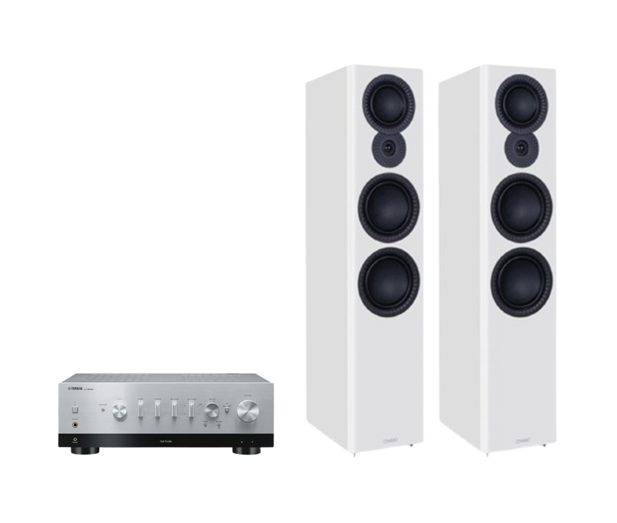 Yamaha R-N1000A High-End Network Receiver Amplifier + Mission LX-6 MKII Floor Standing Speakers Package and 5 metres Classic 79 Strand