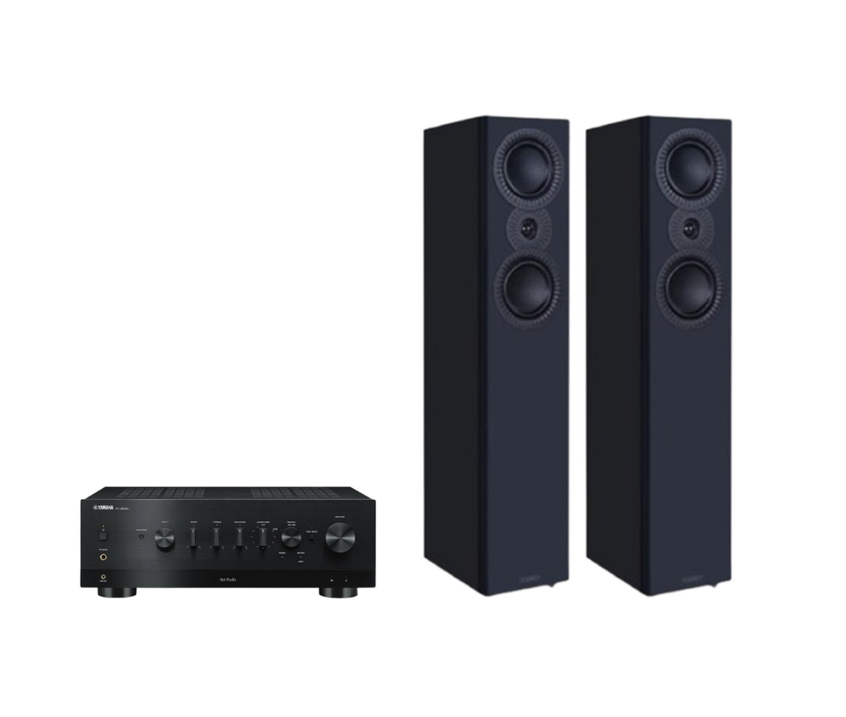 Yamaha R-N1000A High-End Network Receiver Amplifier + Mission LX-4 MKII Floor Standing Speakers Package and 5 metres Classic 79 Strand