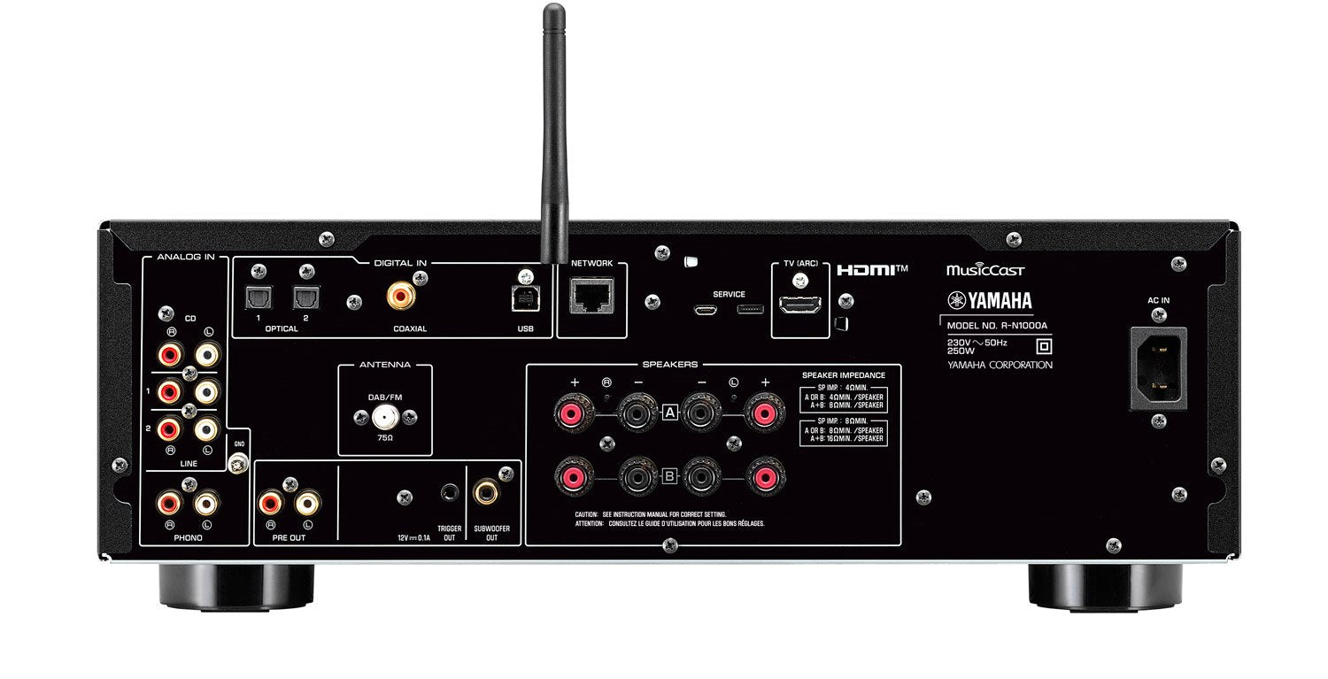 Yamaha R-N1000A Hi-Fi Network Receiver Amplifier HDMI Musiccast - Black - OPEN BOX
