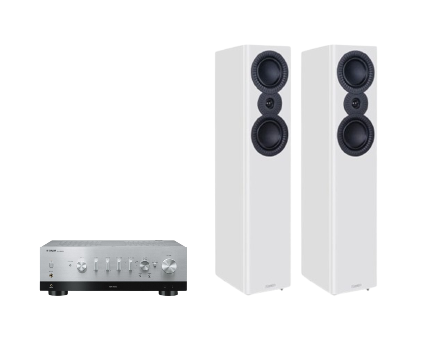 Yamaha R-N1000A High-End Network Receiver Amplifier + Mission LX-5 MKII Floor Standing Speakers Package and 5 metres Classic 79 Strand