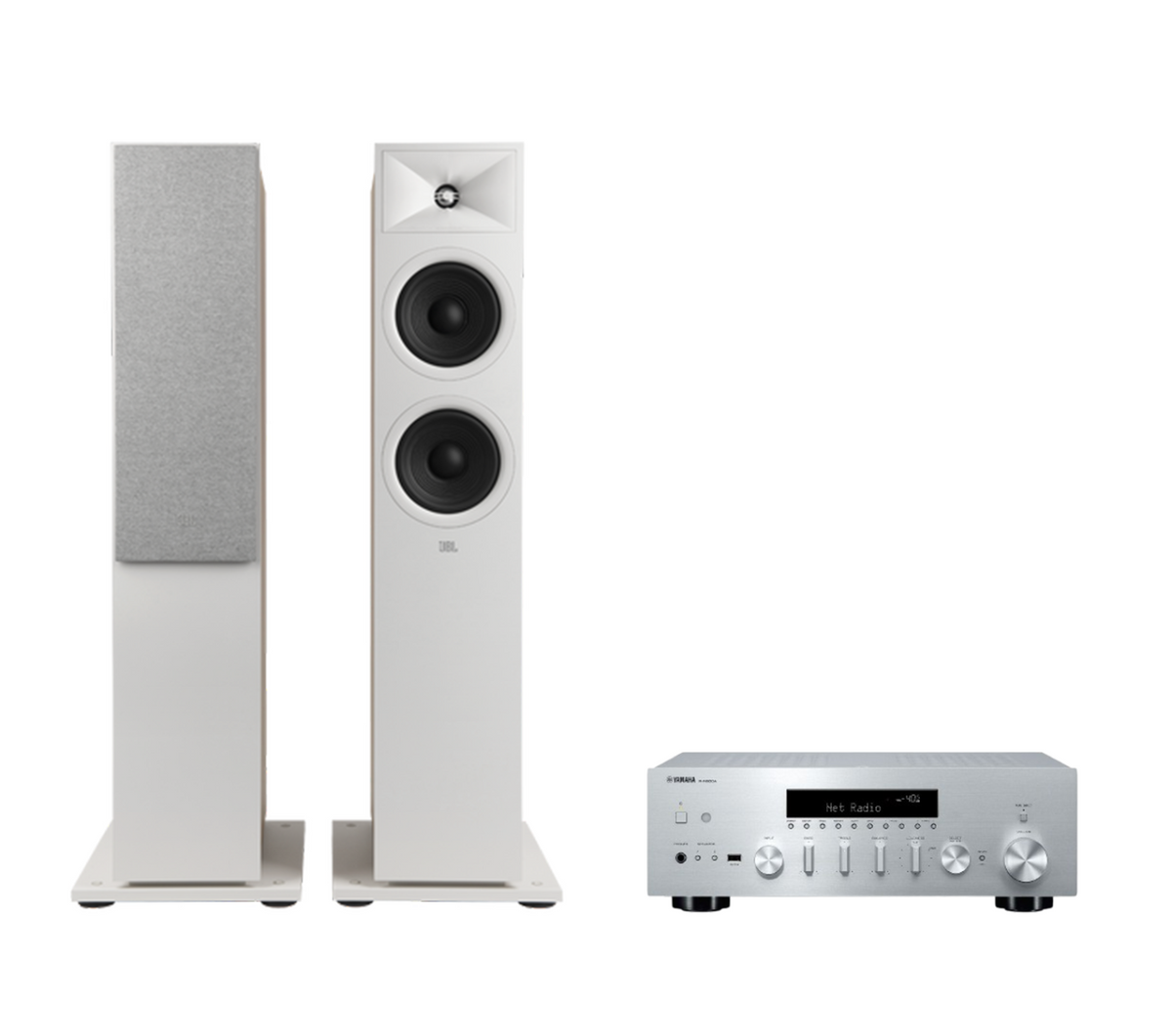 Yamaha R-N600A Hi-Fi Network Receiver Amplifier + JBL Stage 280F Floor Standing Speakers Package and 5 metres Classic 79 Strand