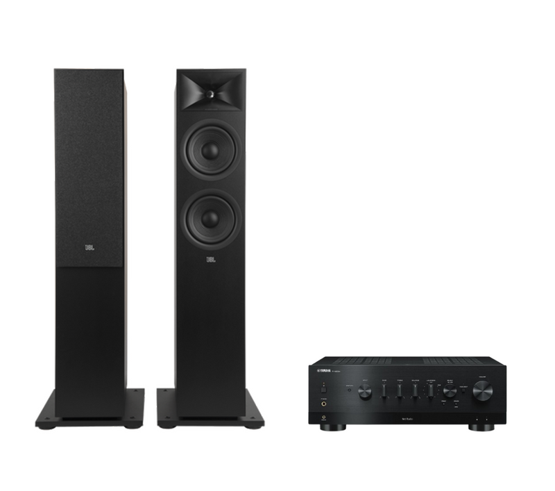 Yamaha R-N800A Hi-Fi Network Receiver Amplifier + JBL Stage 280F Floor Standing Speakers Package and 5 metres Classic 79 Strand