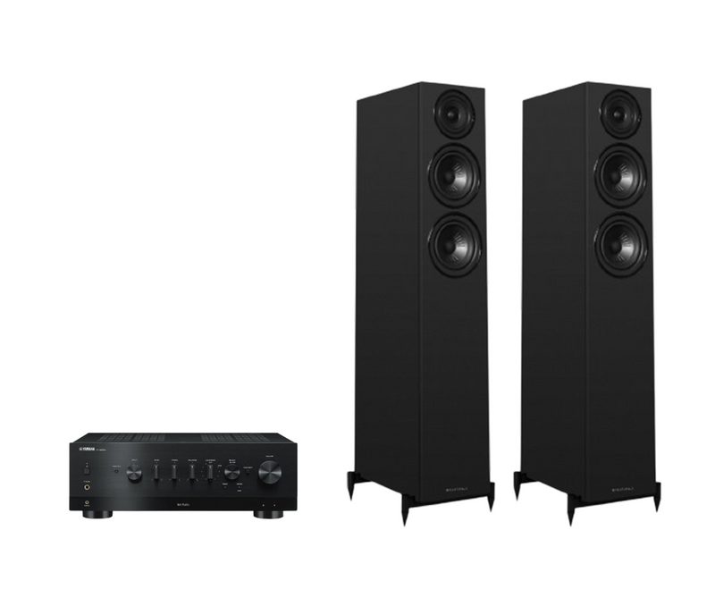 Yamaha R-N800A Hi-Fi Network Receiver Amplifier + Wharfedale Diamond 12.3i Floor Standing Speakers Package and 5 metres Classic 79 Strand
