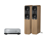 Yamaha R-N800A Hi-Fi Network Receiver Amplifier + Q Acoustics 5050 Floor Standing Speakers Package and 5 metres Classic 79 Strand