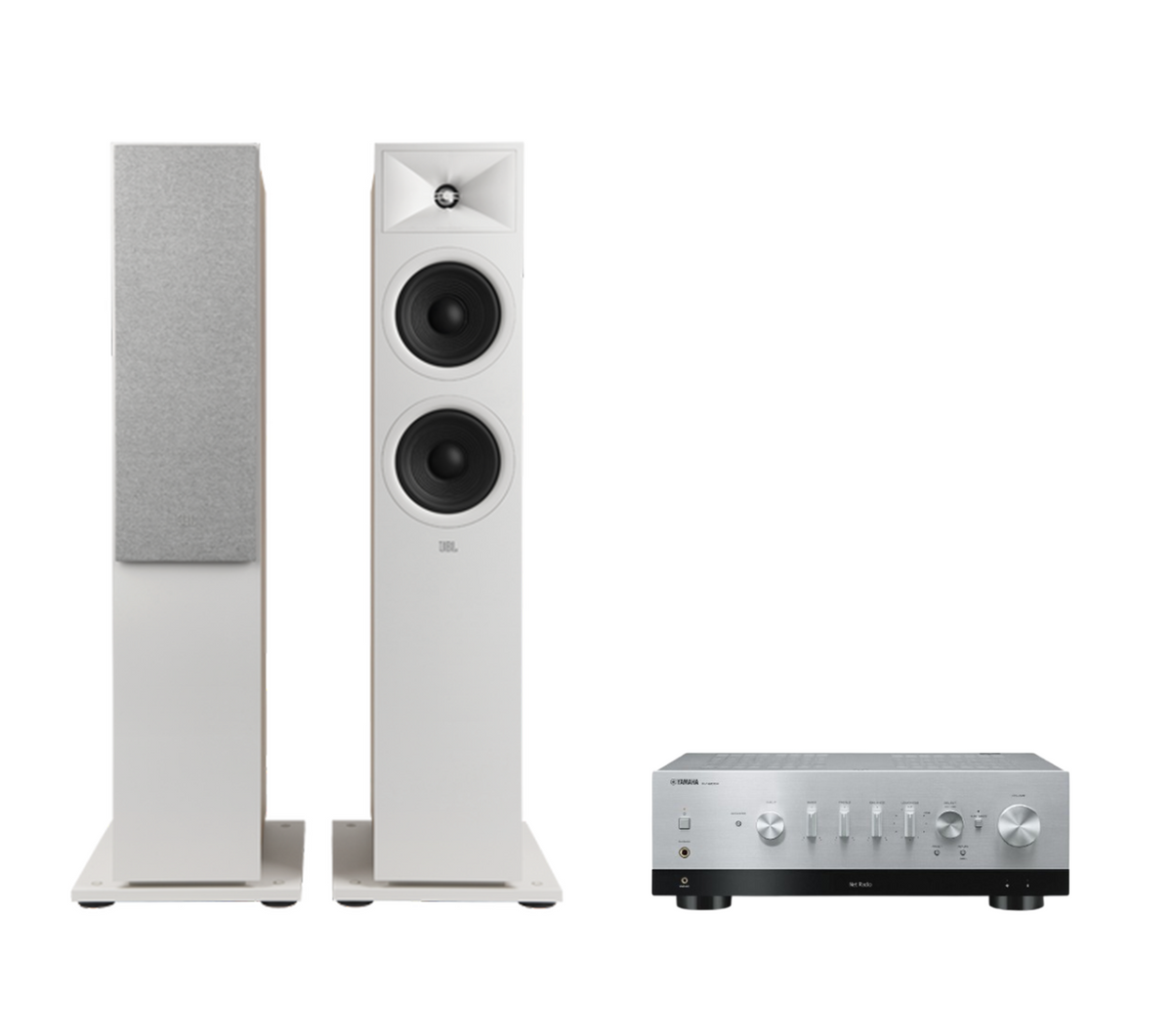 Yamaha R-N800A Hi-Fi Network Receiver Amplifier + JBL Stage 280F Floor Standing Speakers Package and 5 metres Classic 79 Strand