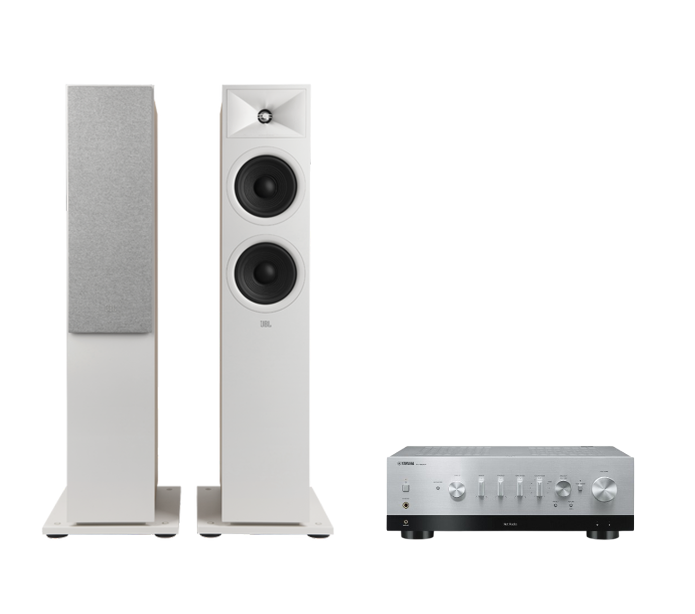 Yamaha R-N800A Hi-Fi Network Receiver Amplifier + JBL Stage 280F Floor Standing Speakers Package and 5 metres Classic 79 Strand