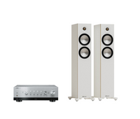 Yamaha R-N800A Hi-Fi Network Receiver Amplifier + Monitor Audio Bronze 300 7G Floor Standing Speakers Package and 5 metres Classic 79 Strand