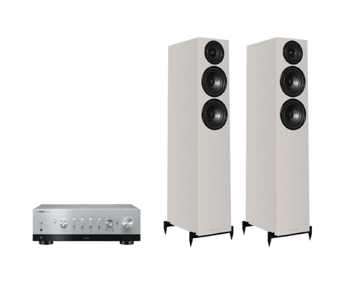 Yamaha R-N800A Hi-Fi Network Receiver Amplifier + Wharfedale Diamond 12.3i Floor Standing Speakers Package and 5 metres Classic 79 Strand