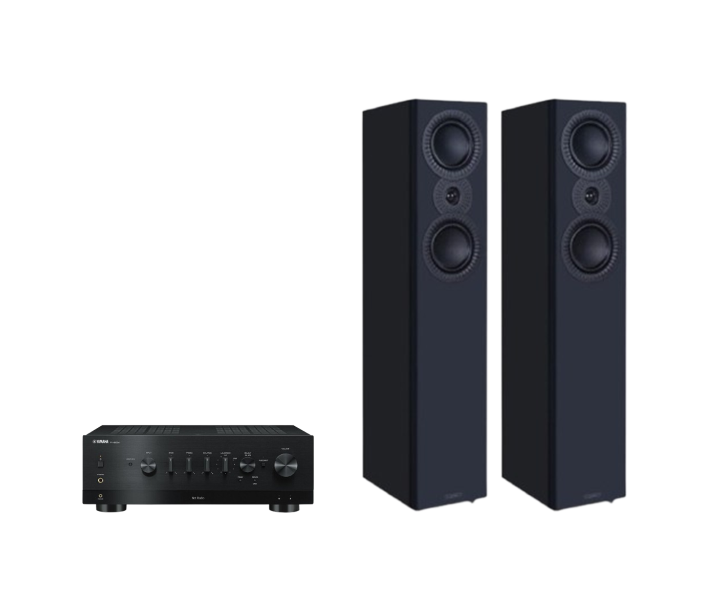 Yamaha R-N800A Hi-Fi Network Receiver Amplifier + Mission LX-4 MKII Floor Standing Speakers Package and 5 metres Classic 79 Strand