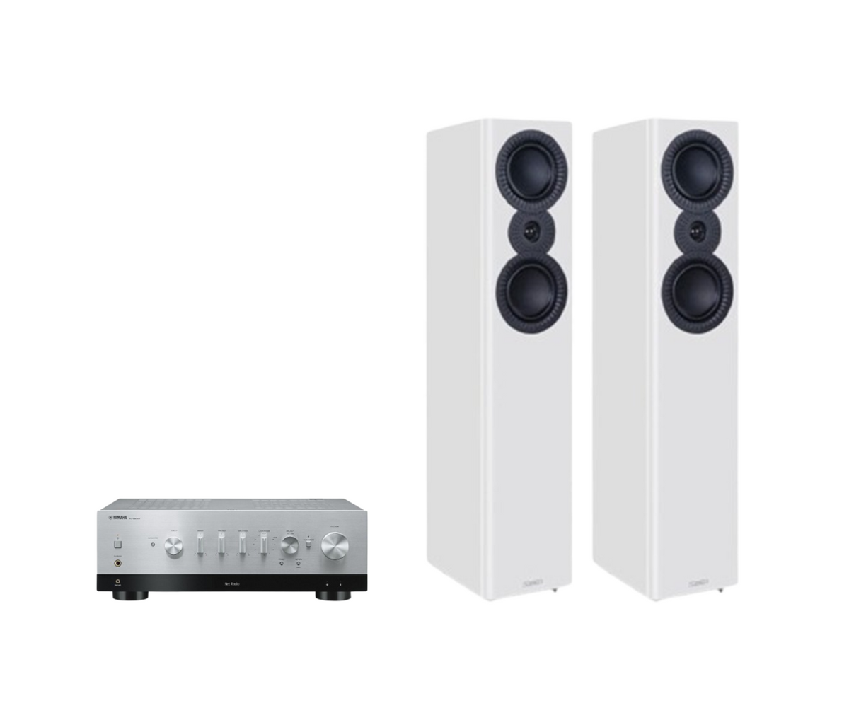 Yamaha R-N800A Hi-Fi Network Receiver Amplifier + Mission LX-4 MKII Floor Standing Speakers Package and 5 metres Classic 79 Strand