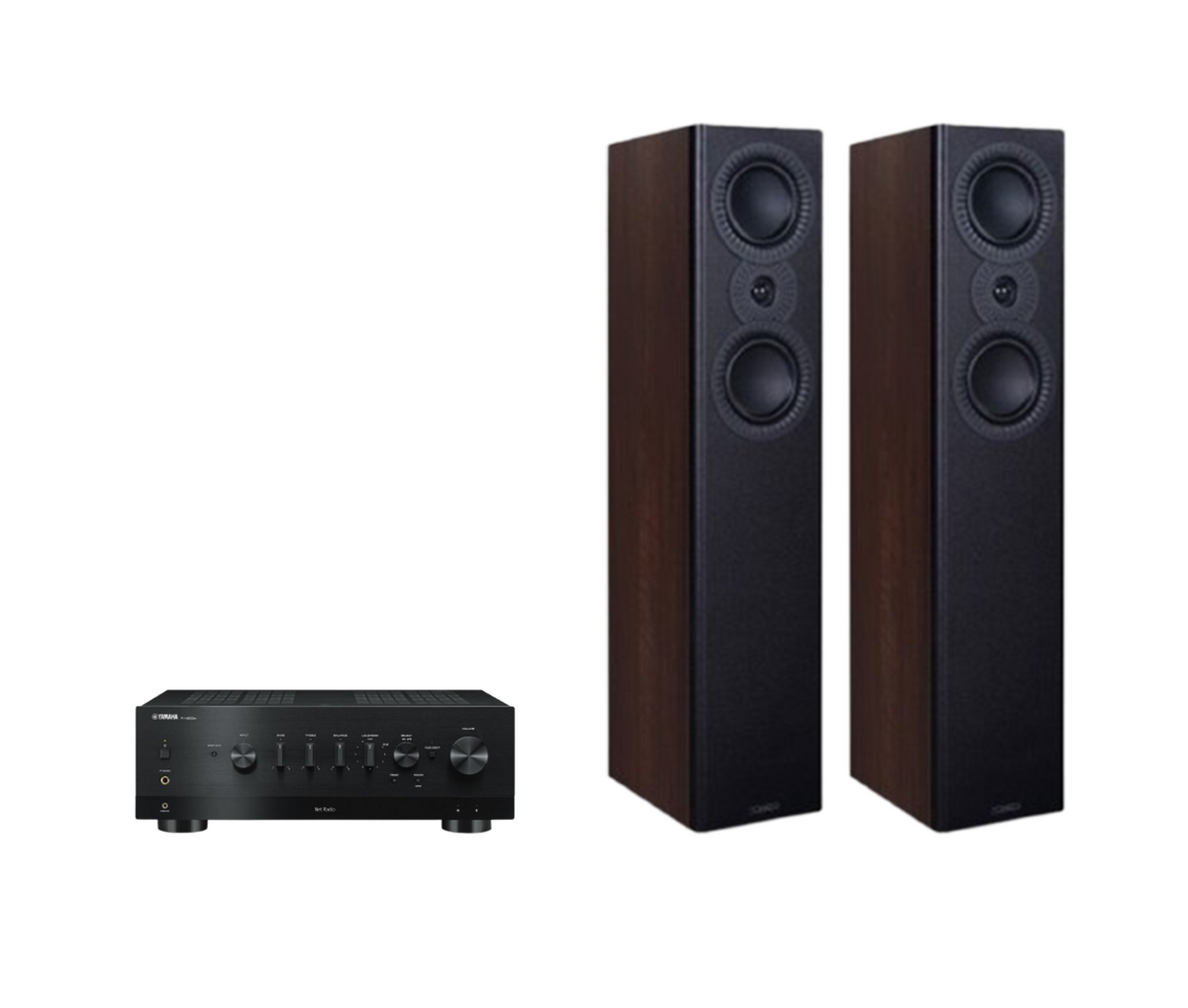 Yamaha R-N800A Hi-Fi Network Receiver Amplifier + Mission LX-5 MKII Floor Standing Speakers Package and 5 metres Classic 79 Strand
