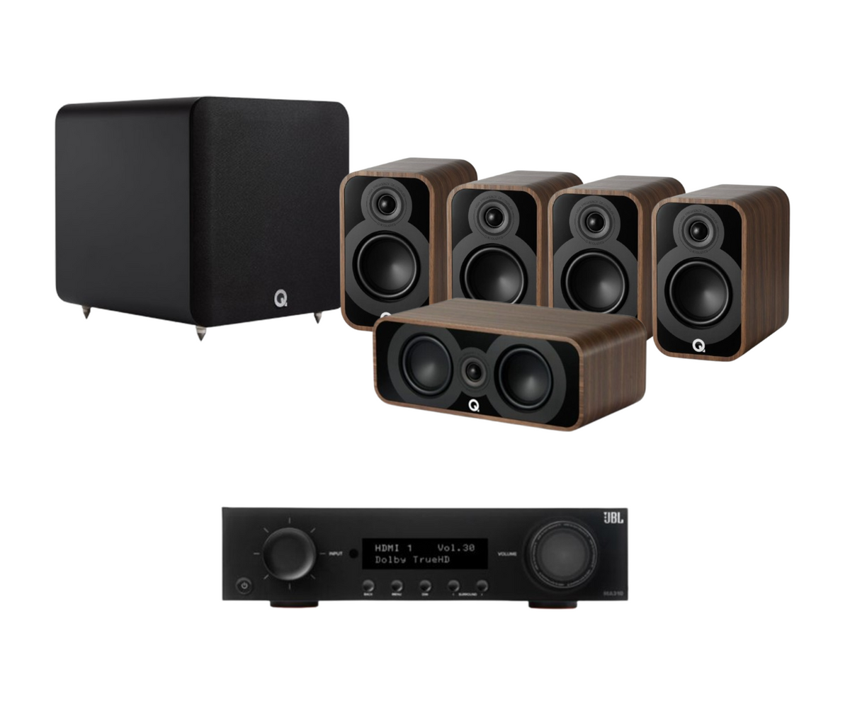 JBL MA510 5.2 8K AV Receiver + Q Acoustics 5010 5.1 Cinema Pack