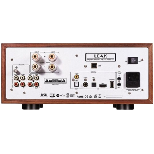 Wharfedale Diamond 12.3i Walnut + LEAK Stereo 230 Integrated Amplifier – Walnut + 5M QED 79 Strand – Black