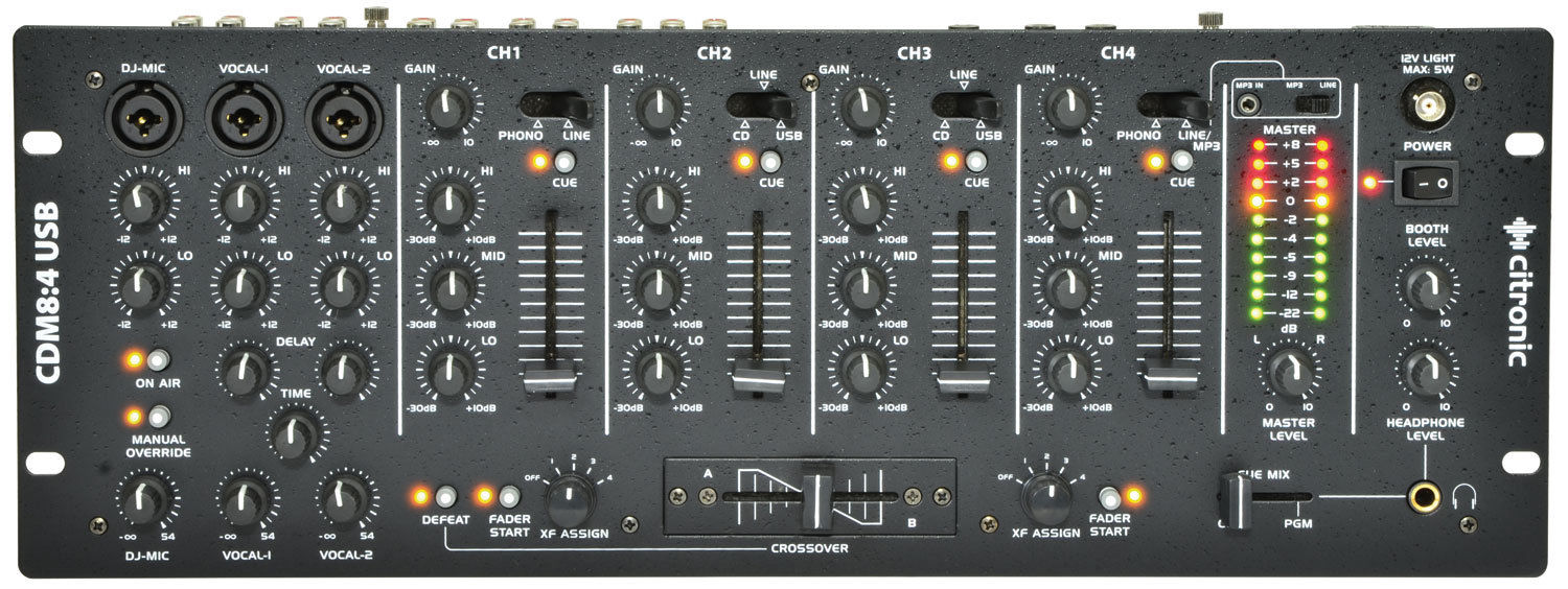 Citronic 4 Channel 19" DJ Mixer