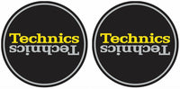 Technics Duplex 4 - Black, Silver & Yellow Antistatic Slipmats for Turntables (Pair)