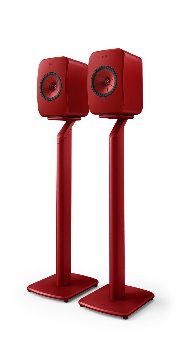 KEF S1 Speaker Floor Stand for LSX II (Pair) - Crimson Red
