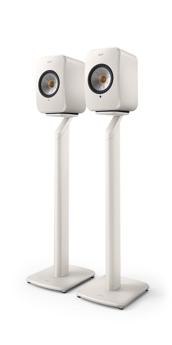 KEF S1 Speaker Floor Stand for LSX II (Pair) - Mineral White