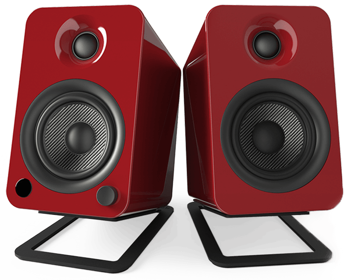Kanto Audio S4 (Medium) - Desktop Speaker Stands for YU4 Speakers (Pair) - Steel Black