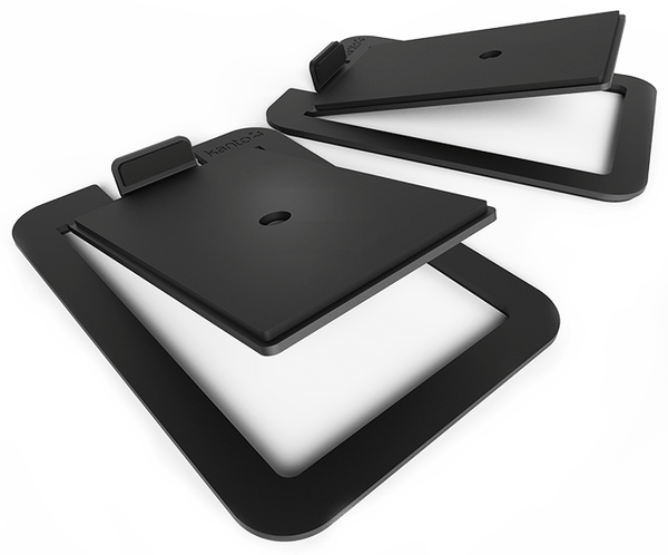 Kanto Audio S4 (Medium) - Desktop Speaker Stands for YU4 Speakers (Pair) - Steel Black