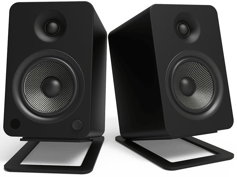 Kanto Audio S6 (Large) - Desktop Speaker Stands for YU6 & TUK Speakers (Pair) - Steel Black