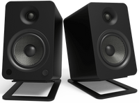 Kanto Audio S6 (Large) - Desktop Speaker Stands for YU6 & TUK Speakers (Pair) - Steel Black