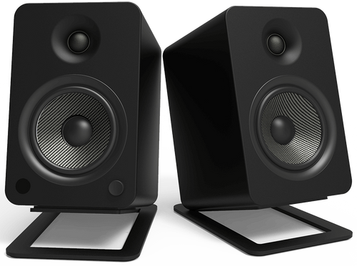 Kanto Audio S6 (Large) - Desktop Speaker Stands for YU6 & TUK Speakers (Pair) - Steel Black