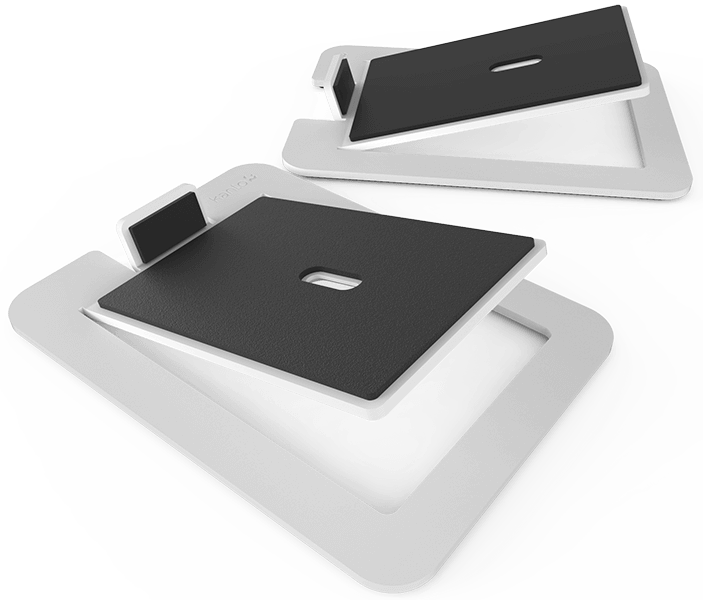 Kanto Audio S6 (Large) - Desktop Speaker Stands for YU6 & TUK Speakers (Pair) - Steel White