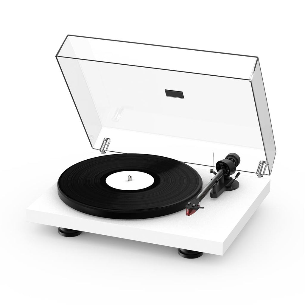 Pro-Ject Debut Carbon Evo Turntable + Kanto YU6 + SUB 8 MKII Bundle in Matt White