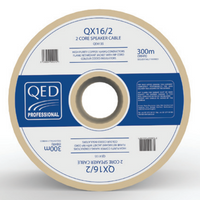 QED QX16/2 Flame Retardant Speaker Cable PVC White 4x2.3 mm Core - 300 metres