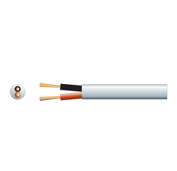 Mercury 100M Heavy Duty Double Insulated 100V Line Speaker Cable - White