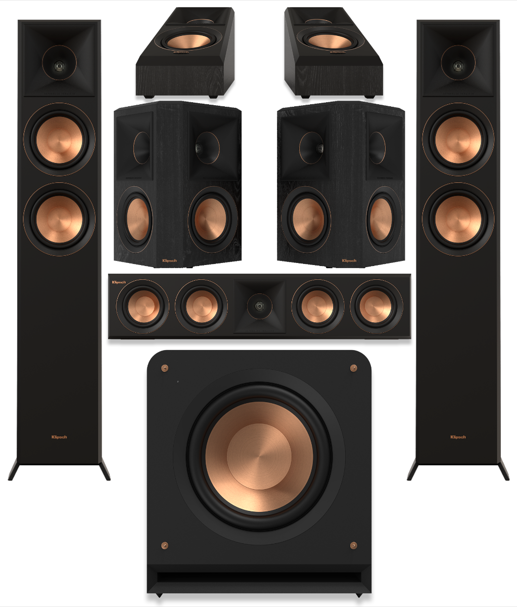 Klipsch RP-5000F II 5.1.2 Atmos Speaker Pack Black