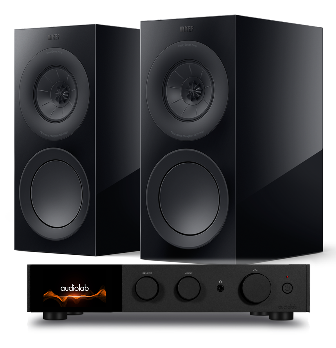 Audiolab 9000A & KEF R3 META Bookshelf Speakers