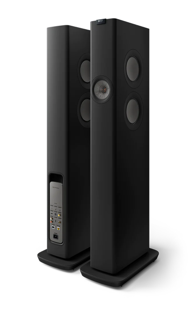 KEF LS60 Wireless Floorstanding Speakers - Carbon Black
