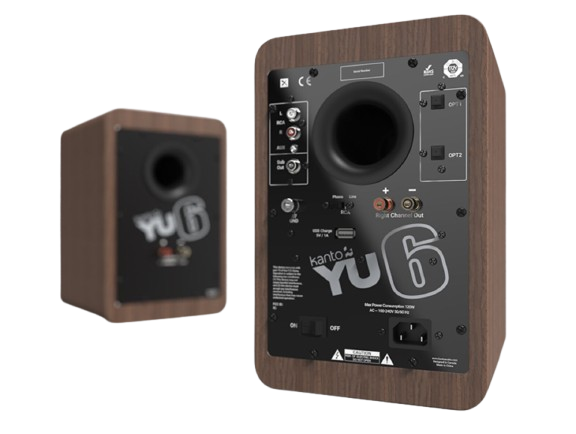 Kanto Audio YU6 - Active Powered Bluetooth Studio Speakers - Walnut