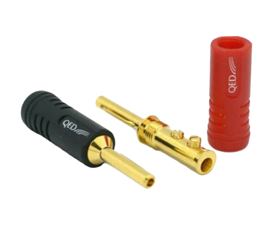 QED Screwloc ABS 4mm Banana Plug - Pair