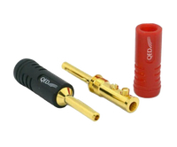 QED Screwloc ABS 4mm Banana Plug - Pair