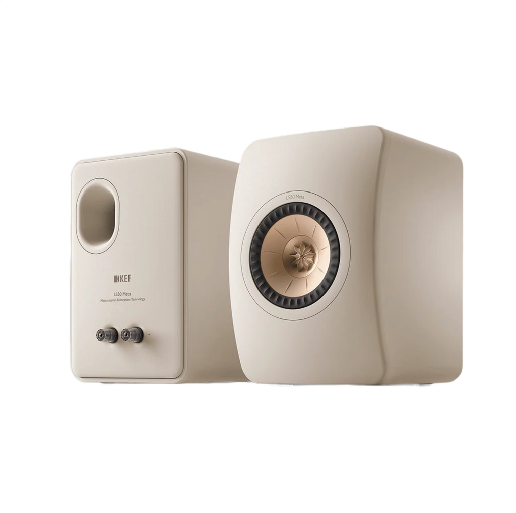 KEF LS50 Meta Bookshelf Speakers - Sand Shell