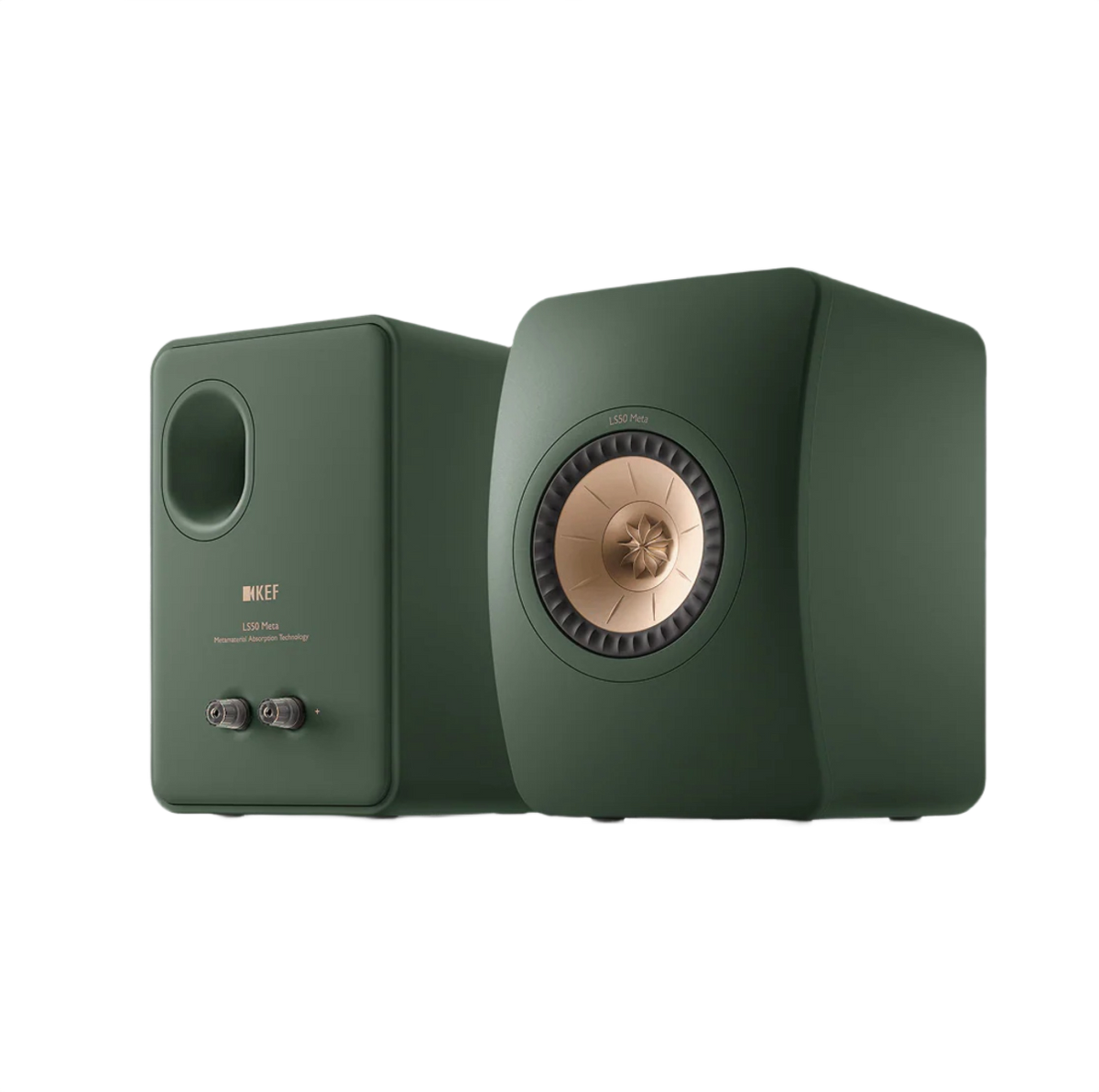KEF LS50 Meta Bookshelf Speakers - Moss Green